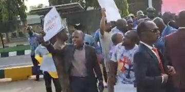 Just In:  Protest Rocks Police Headquarters Over Killings In Kogi