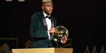Super Eagles officially honour Osimhen for POTY award in camp