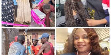 Jubilation As Nigerian-American-Based Hairstylist Sinks Borehole in Kaduna Community