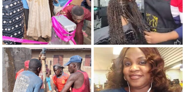 Jubilation As Nigerian-American-Based Hairstylist Sinks Borehole in Kaduna Community