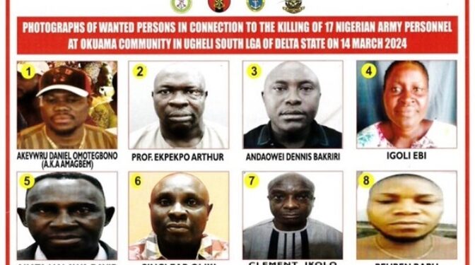DHQ Declares Eight Wanted  In  Connection Of Okuama Soldiers Killing