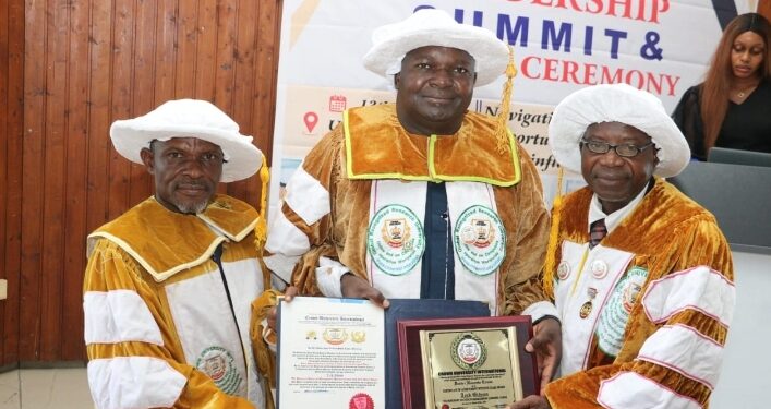 Hon. Jock Crown With Prestigious Honorary Doctorate