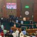 Tinubu arrives n’assembly to tune of reintroduced national anthem