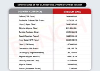 Minimum Wage Of Top Oil-Producing African Countries In Naira