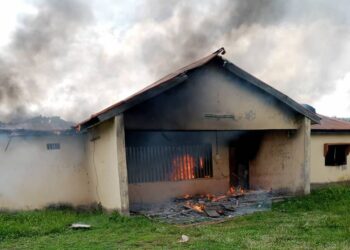 INEC Benue Office Attacked and Burnt Down by Protesters