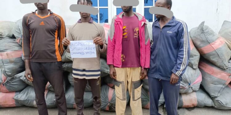 Navy hands over 72 bags of cannabis, 4 suspects to NDLEA