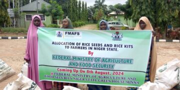 FG distributes starter packs, rice seeds to 150 farmers in Niger