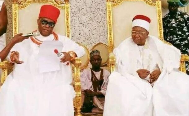 Oba of Benin visits Shehu of Borno, offers support to flood victims