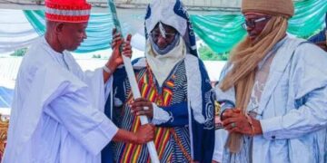 Governor Yusuf presents staff of office to new Emir of Rano