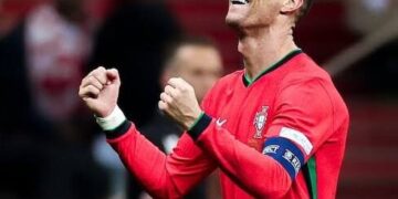Ronaldo scores in Portugal’s Nations League win as Spain sink Denmark