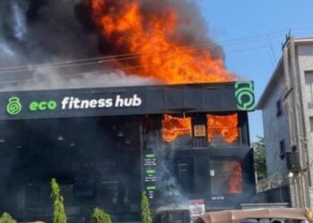 PHOTONEWS: Fire guts Eco Fitness Hub in Abuja