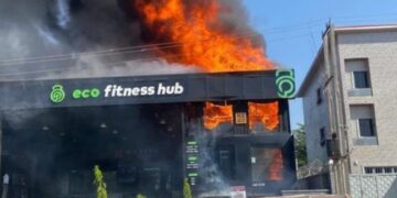 PHOTONEWS: Fire guts Eco Fitness Hub in Abuja