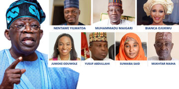 President Tinubu swears in 7 new ministers
