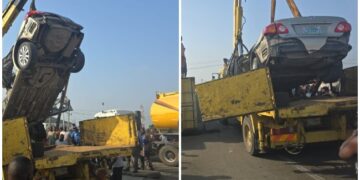 LASTMA, others rescue driver from under 40ft container