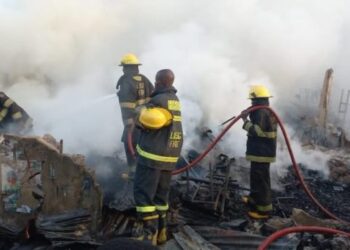 Fire guts shops in Onitsha on Christmas Day