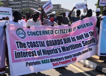 Breaking: Protesters storm Senate over bill for establishment of Marine Coast Guard 