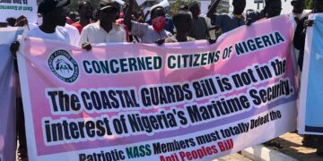 Breaking: Protesters storm Senate over bill for establishment of Marine Coast Guard 