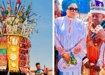 Culture: Obi of Onitsha unveils sculpture of Ijele masquerade in Enugu