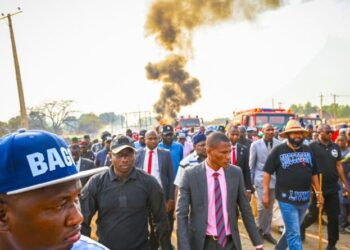 Bago visits scene of tanker explosion, bans heavy duty trucks from plying one way through Dikko bridge