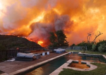 Thousands flee as Los Angeles wildfires burn out of control