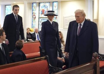 Trump, wife Melania attend church service ahead of inauguration