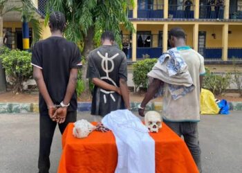 Police arrest 3 suspected ritualists with human skull in Imo