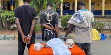 Police arrest 3 suspected ritualists with human skull in Imo