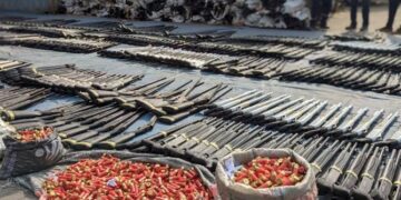 Customs hands over 3,897 rifles, cartridges to arms control centre