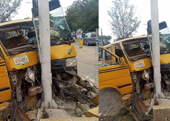 Couple Among Several Injured as Drunk Driver Crashes Bus into Streetlight in Lagos