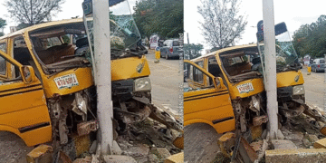 Couple Among Several Injured as Drunk Driver Crashes Bus into Streetlight in Lagos
