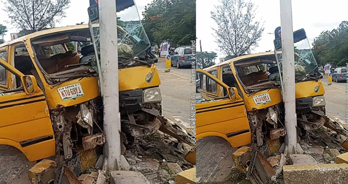 Couple Among Several Injured as Drunk Driver Crashes Bus into Streetlight in Lagos
