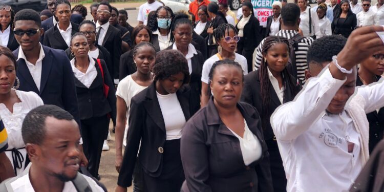 Lawyers, CSOs Hit Abuja Street Over Farouk Ahmed Must Go Protest