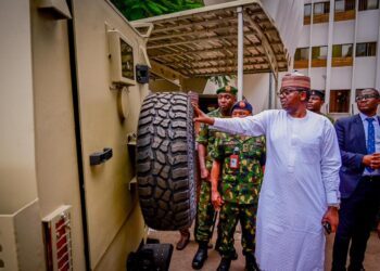 Minister Matawalle unveiles Dicon- Vanquish armoured personel carrier