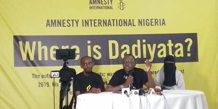 Amnesty International Issues Strong Condemnation Regarding the Abduction and Disappearance of Dadiyata; Urges President Bola Ahmed Tinubu to Take Immediate Action on the Matter