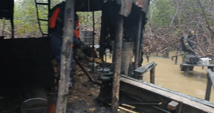 Navy Busts 71 illegal Refineries, Seizes 411,000 Litres of Stolen Crude