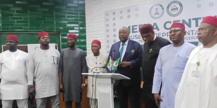 JUST IN: Peter Mbah, Yilwatda present as six PDP, LP reps join APC during plenary
