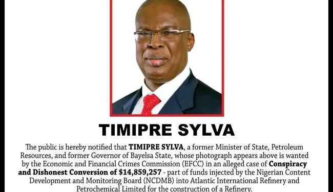 BREAKING: EFCC Declares Former Minister Timipre Sylva Wanted