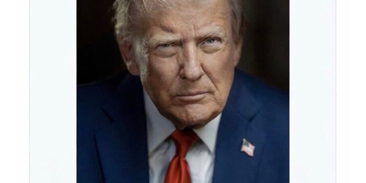 Trump Post Self Portrait As ‘Acting President Of Venezuela’