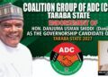 Taraba ADC Coalition Demands Change, Endorses Danji SS for 2027 Governorship