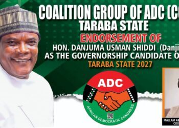 Taraba ADC Coalition Demands Change, Endorses Danji SS for 2027 Governorship