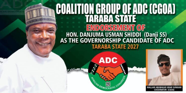 Taraba ADC Coalition Demands Change, Endorses Danji SS for 2027 Governorship