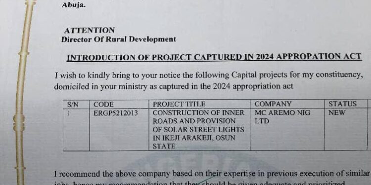 Exposed: ‘Missing’ Federal Projects in Ijesa North Linked To Wole Oke’s Associate (Photos)