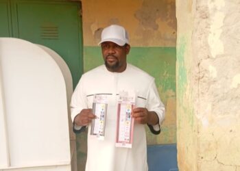 FCT Poll: Supreme Court Sacked APC Candidate Displays Ballot In Bwari
