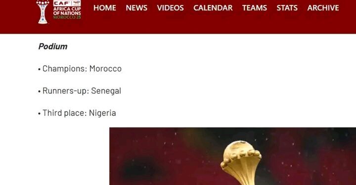 CAF Confirms Morocco’s Place in History with Official AFCON 2025 Record Update