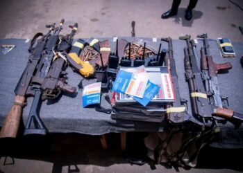 Police Parades Suspects Linked to Terrorism, Kidnapping And Armed Robbery, Recovering a Large Cache of Weapons