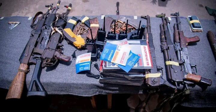 Police Parades Suspects Linked to Terrorism, Kidnapping And Armed Robbery, Recovering a Large Cache of Weapons