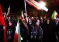 Pro-Iranian government supporters in Tehran celebrate U.S. ceasefire