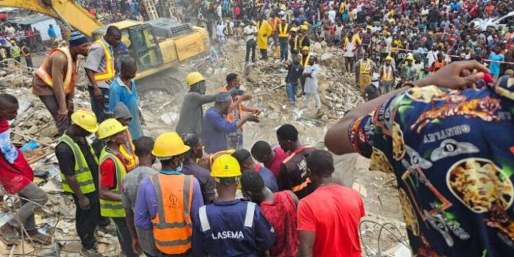 Lagos to Raze Unsafe Buildings Adjoining Alakija Collapse Site