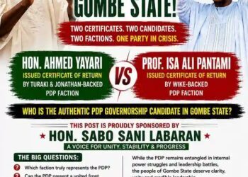 PDP Gombe in Disarray as Rival Factions Issue Dueling Tickets