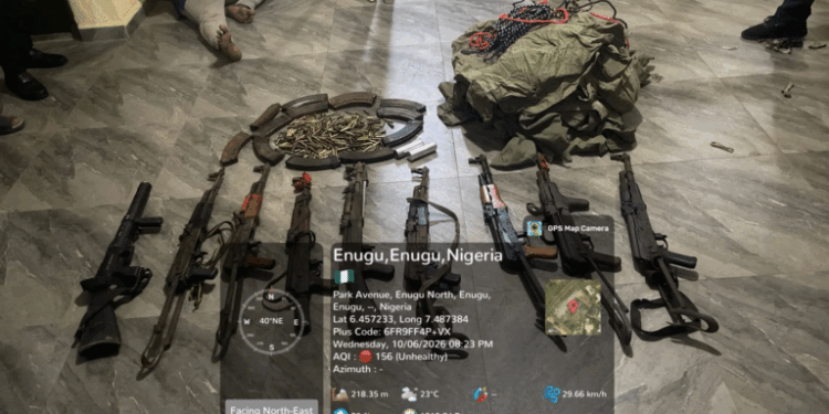 Troops raid IPOB/ESN safe house, seize cache of arms in Enugu